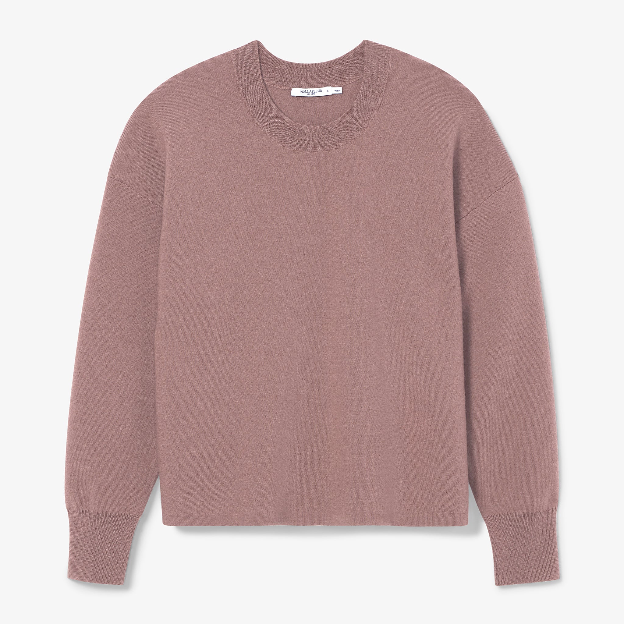 Packshot image of the quincy sweater in rose taupe