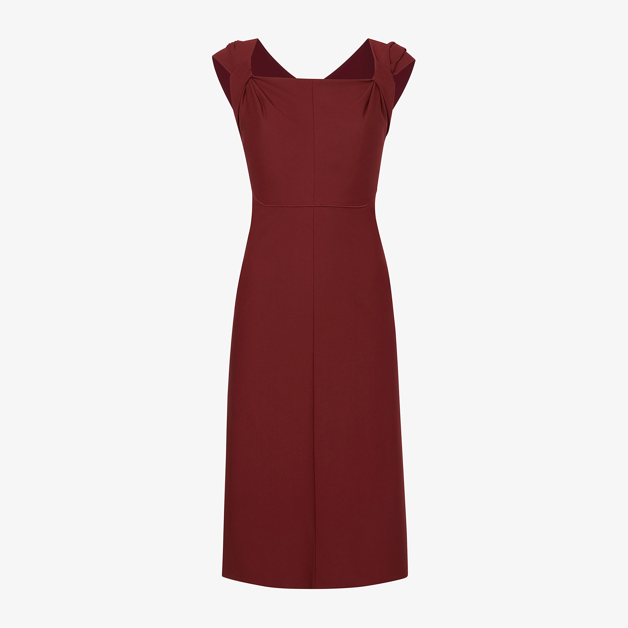 Charlene Dress - Stretch Crepe :: Maroon M.M.LaFleur Charlene Dress - Stretch Crepe :: Maroon M.M.LaFleur