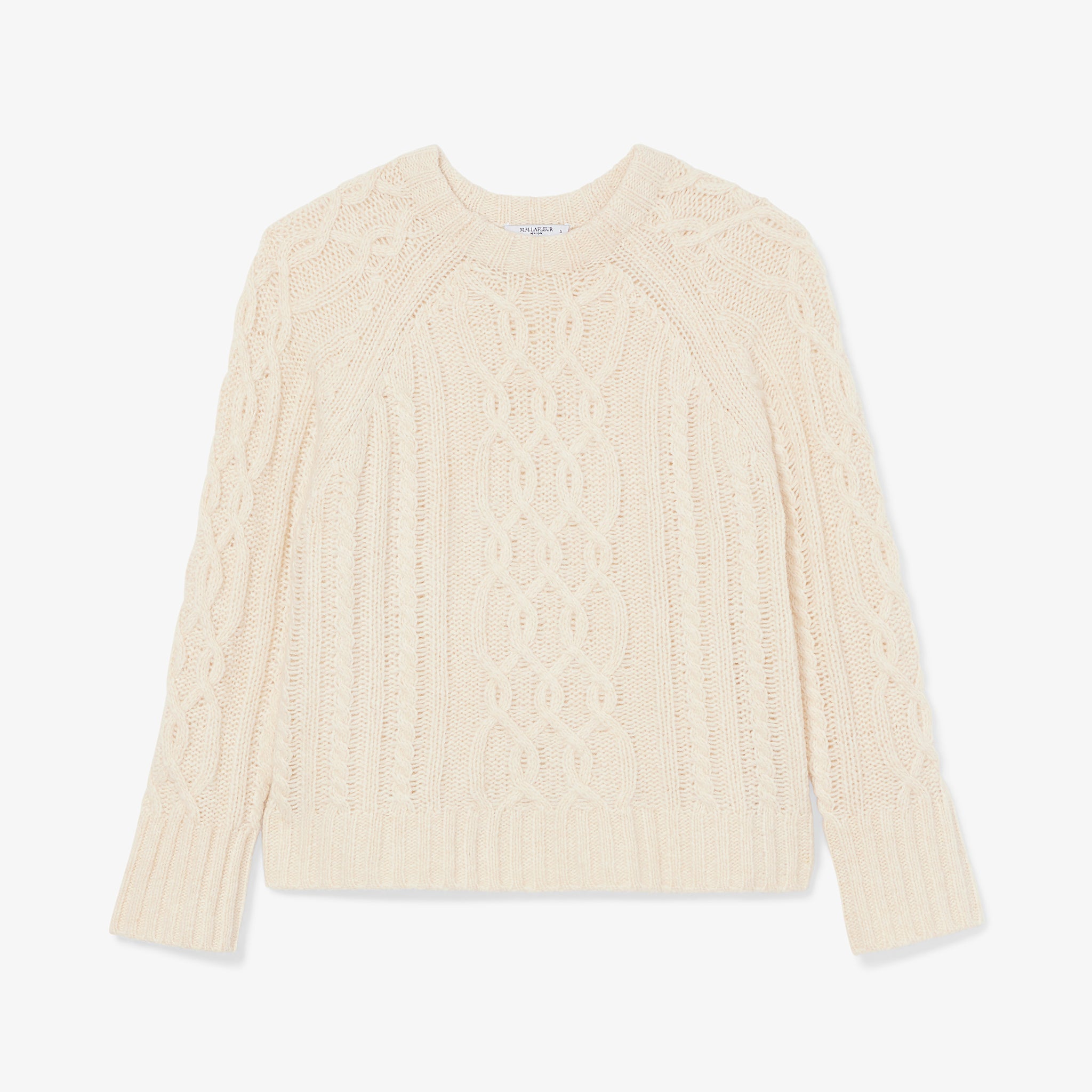 Packshot image of the somers sweater in ivory