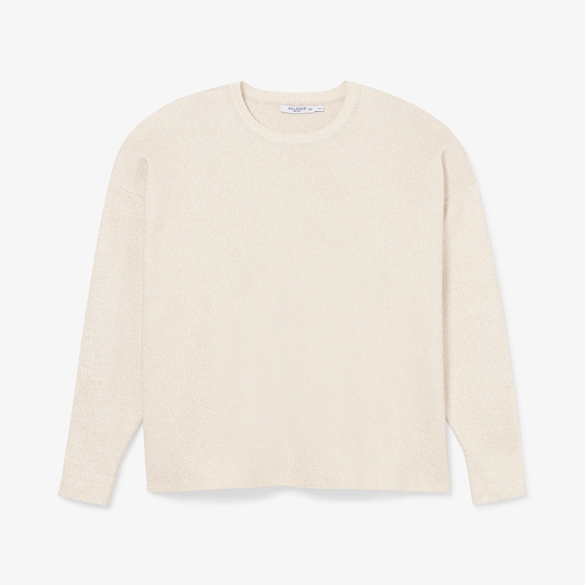 Para Sweatshirt - Metallic Jardigan Knit :: Ivory / Champagne – M.M.LaFleur
