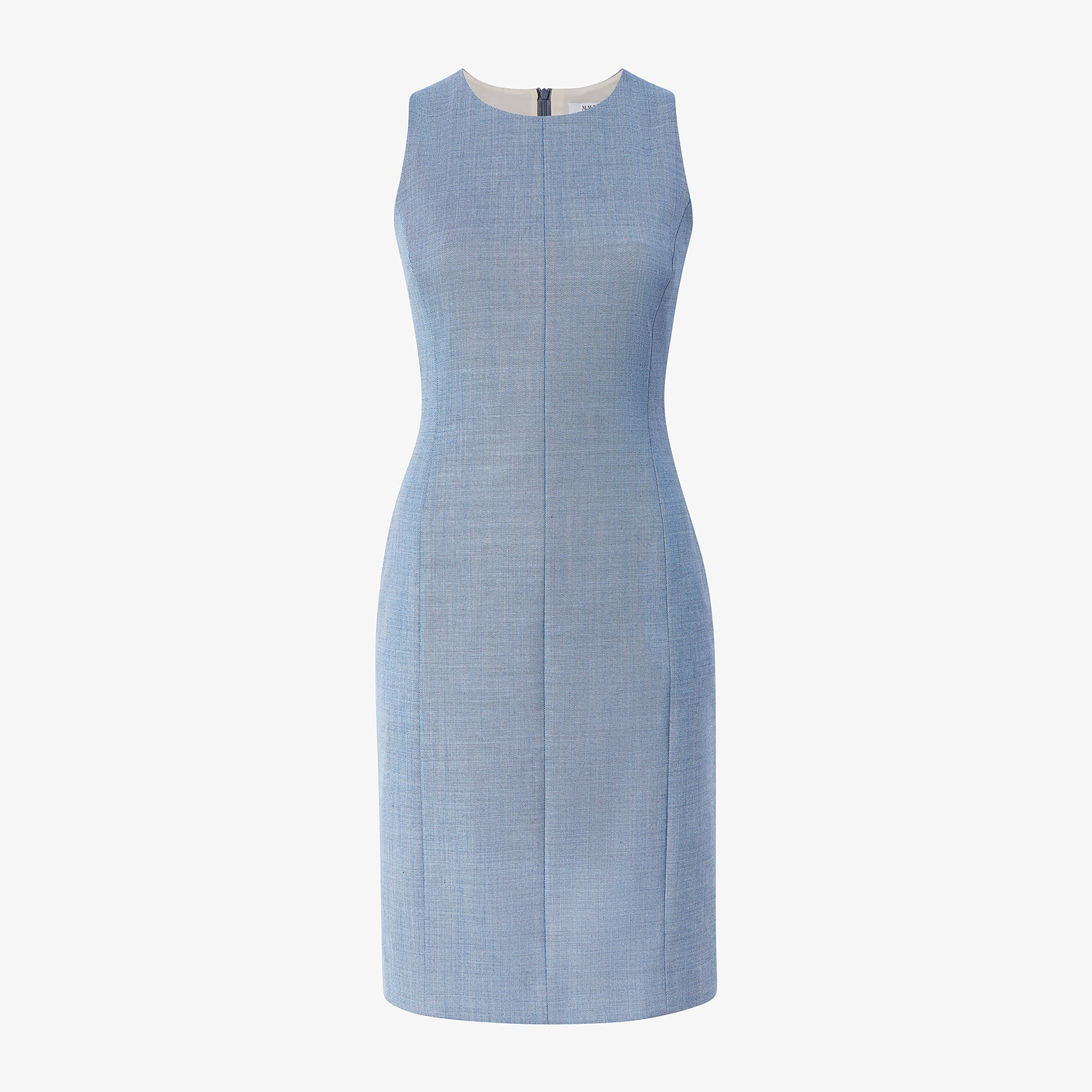 Packshot image of the constance dress in indigo and white