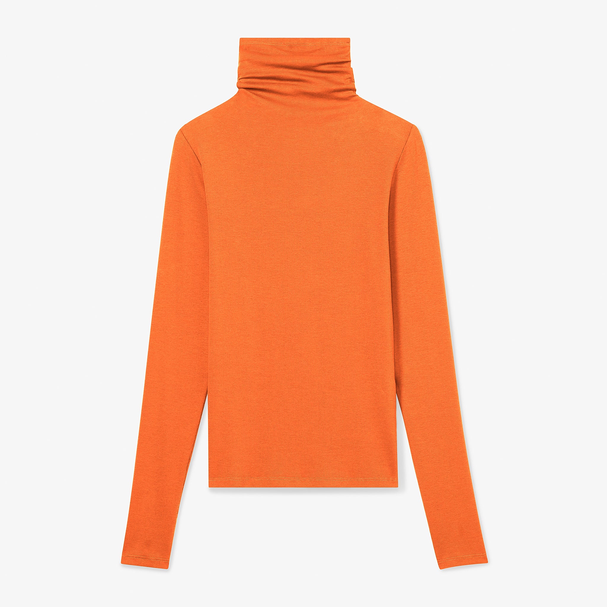 Packshot of the axam sweater in clementine