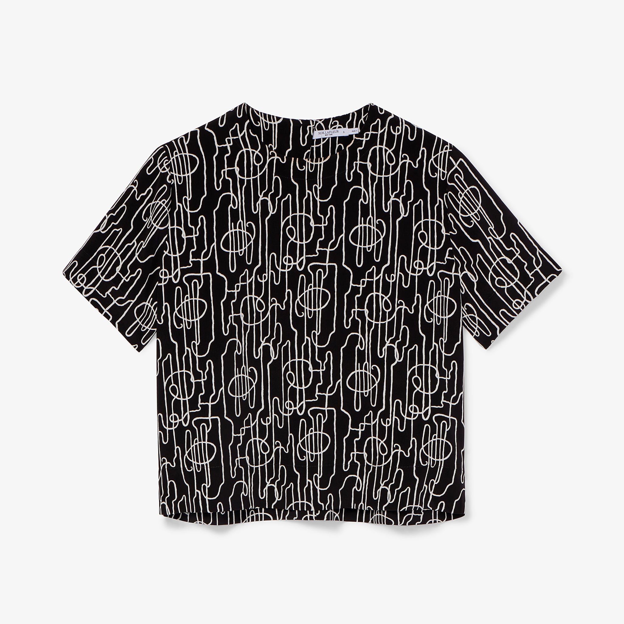 Annika Tee - Washable Silk :: Black – M.M.LaFleur