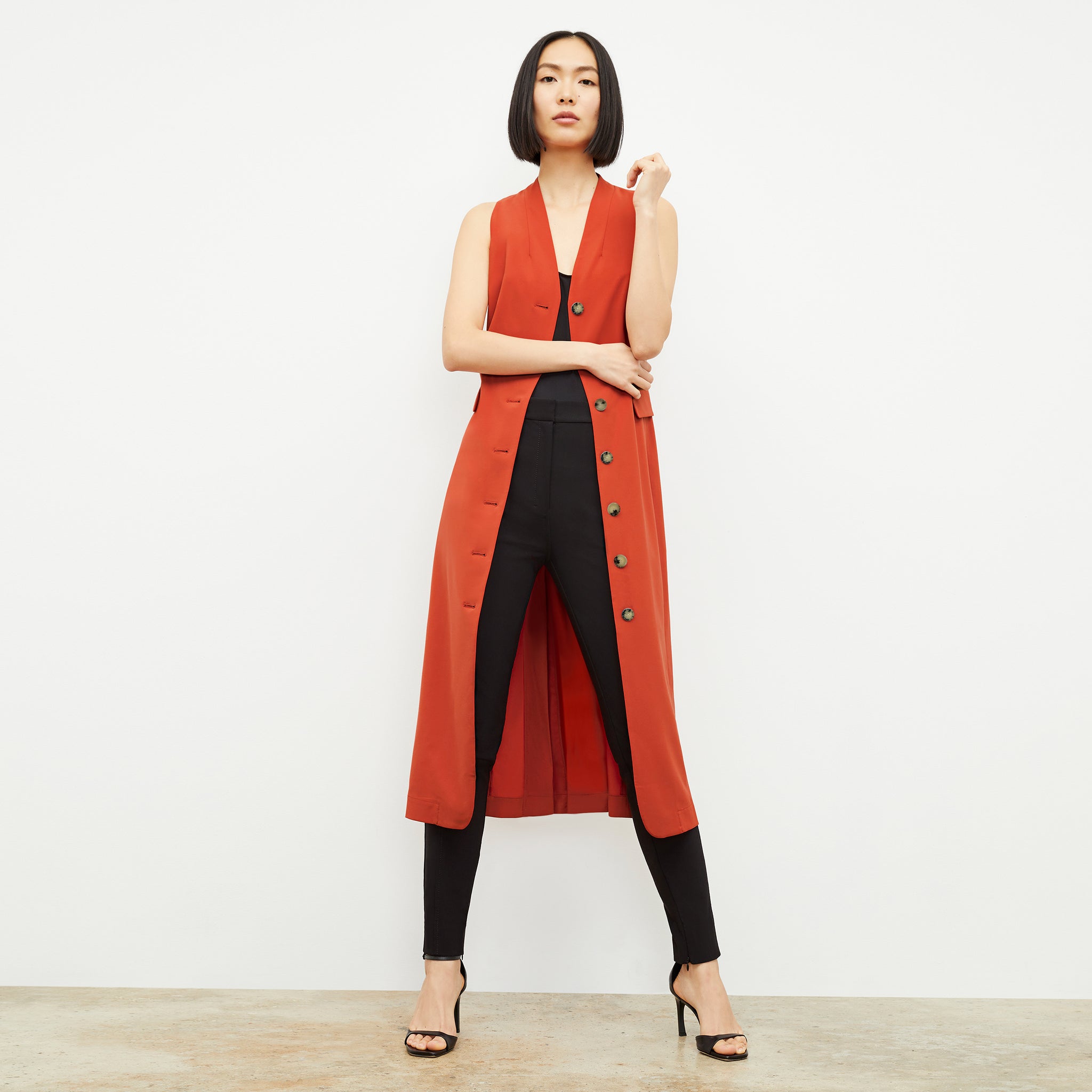 Cassandra Dress - OrigamiTech :: Blood Orange M.M.LaFleur Cassandra Dress - OrigamiTech :: Blood Orange M.M.LaFleur