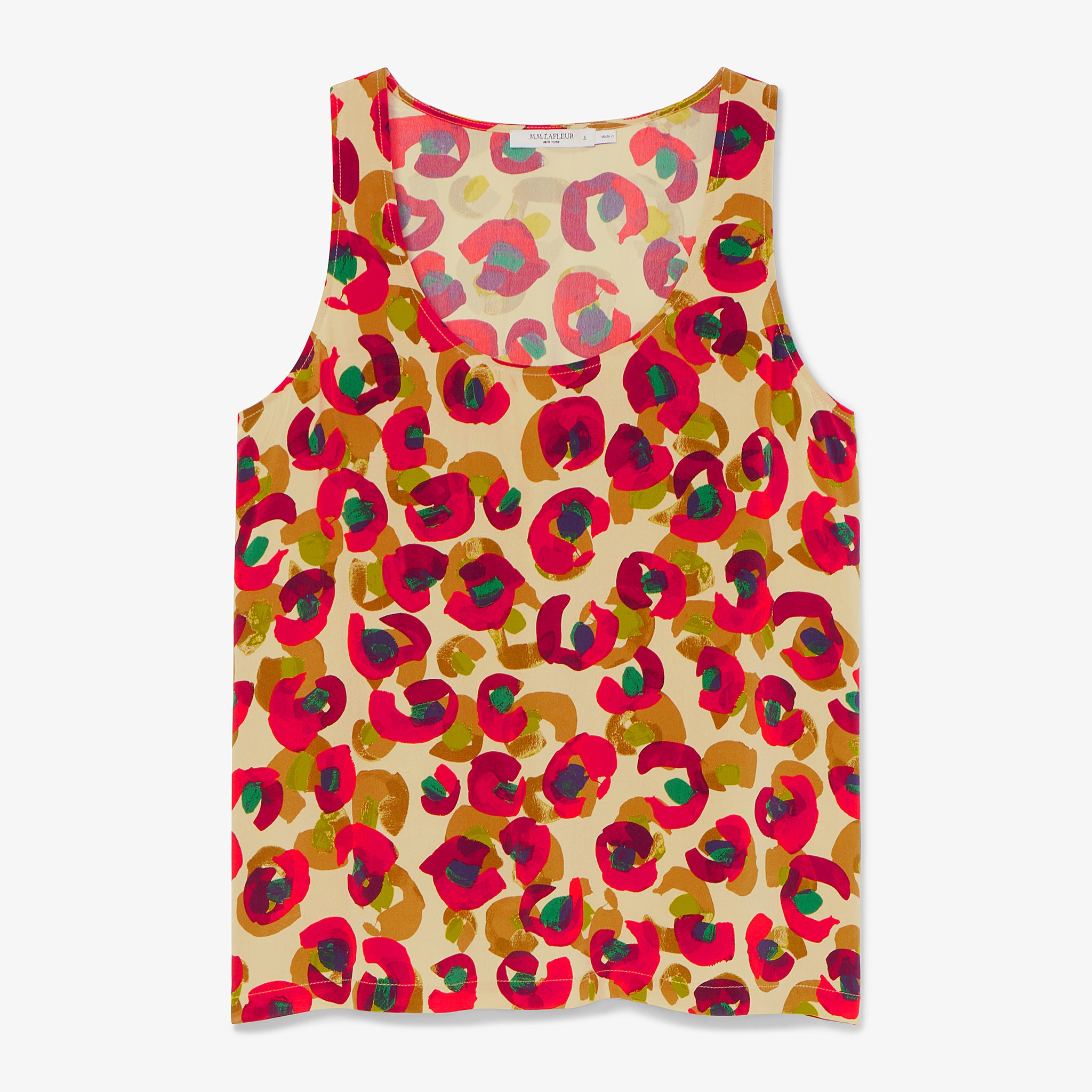 Packshot image of the Vicky Tank in Peacock Print