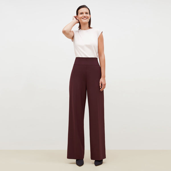 Hadley Pant - Sharkskin :: Garnet – M.M.LaFleur