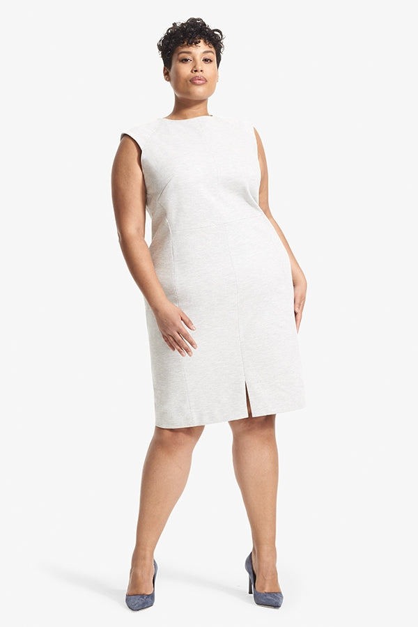 Katie Dress - Twill Ponte :: Light Heather Gray – M.M.LaFleur