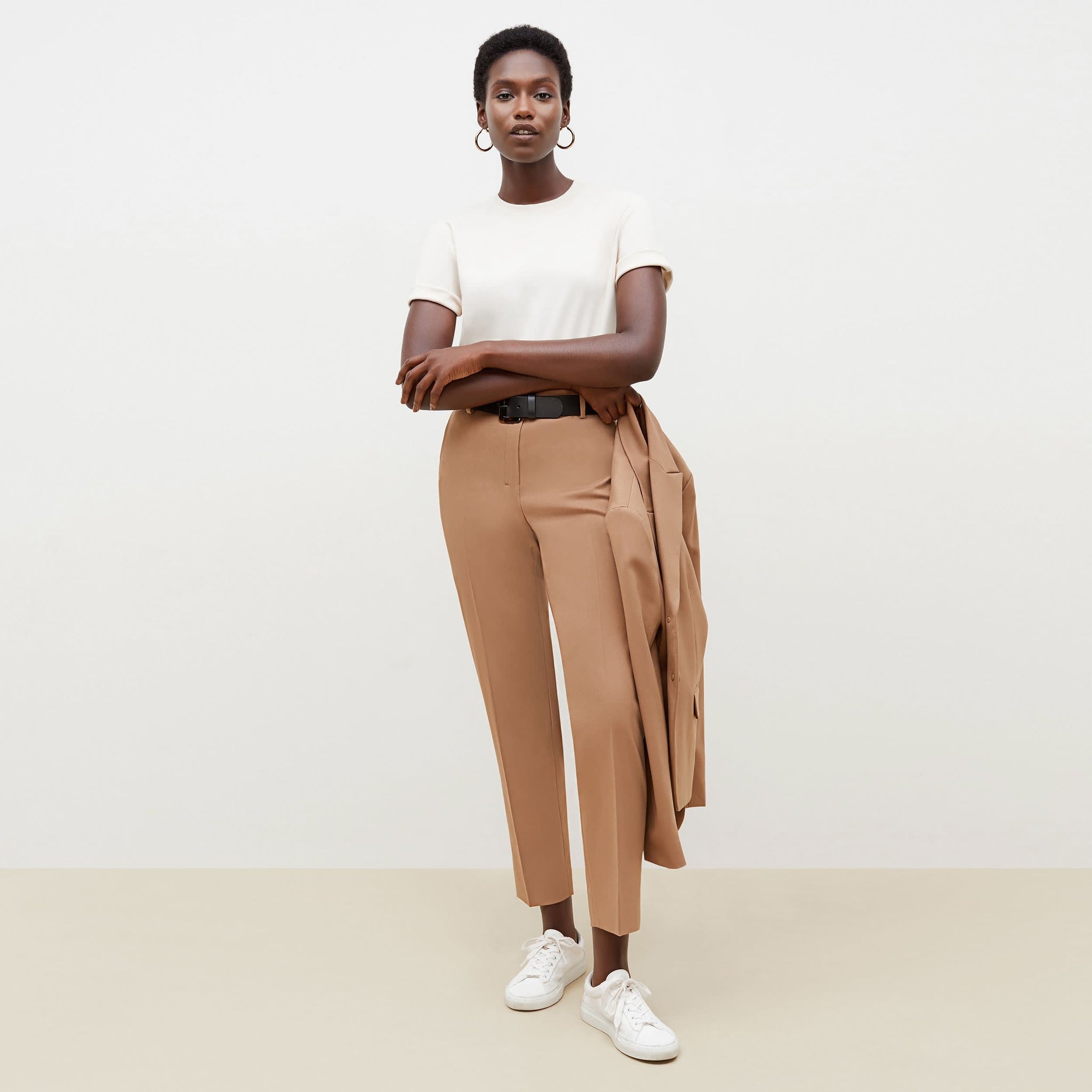Paul Smith Tapered Fit Pleated Trousers - Camel - M2R-741X-K21216