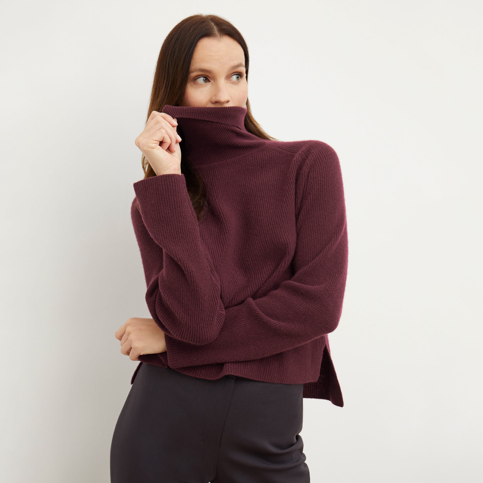 Front image of a woman standing wearing the arbus in chiante