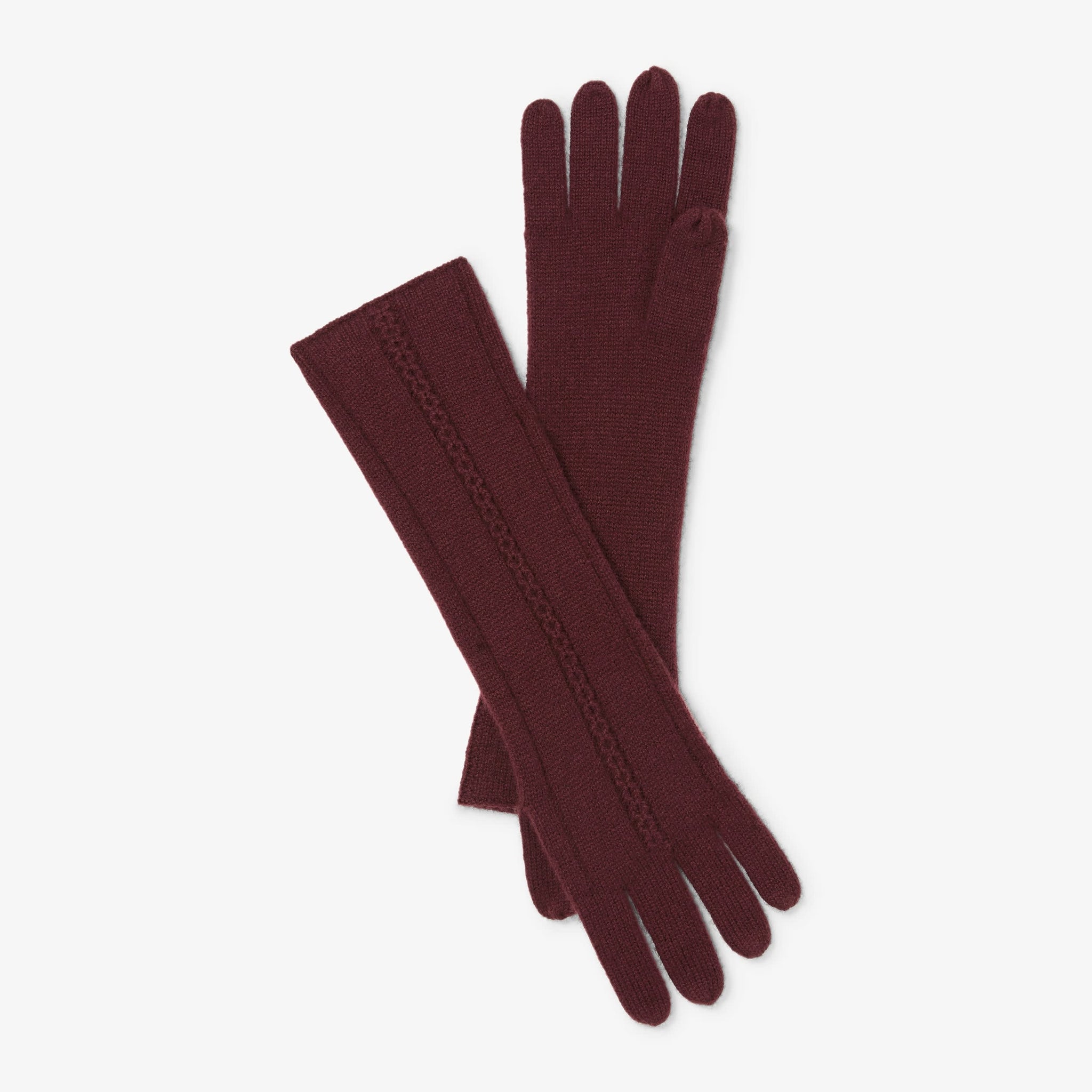 Packshot image of the circle cable gloves in chiante 
